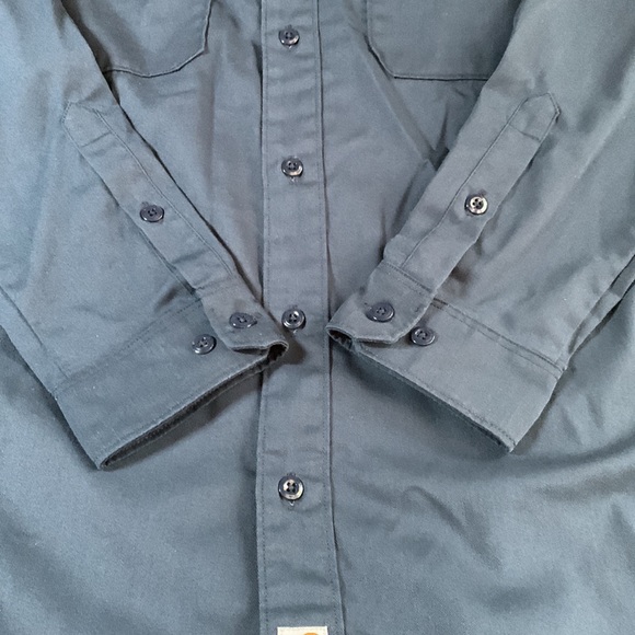 Men’s Carhartt navy, long sleeve shirt. Size L. Chest approx 24 inches - Picture 4 of 13